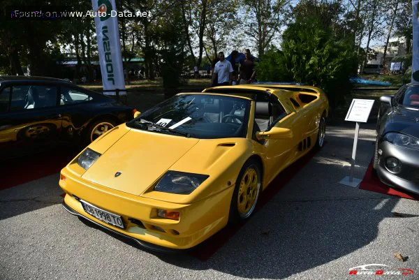 Lamborghini Diablo Diablo Roadster (facelift 1999) VT 5.7 V12 (530 лс) 4WD 1999 - 2000 Максимальная скорость 335 км/ч208 mph0-100 км/ч3.95 сек0-60 mph: 3.8 секОбъем двигателя 5.7 л5707 см3 | 348.26 cu. in. — фото 4