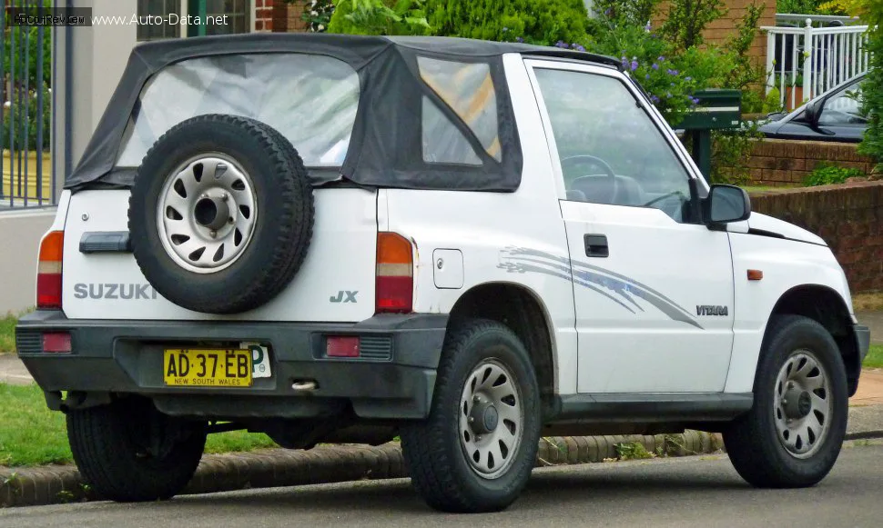 Suzuki Vitara Vitara Cabrio (ET,TA) 1.6 (TA) (80 лс) Automatic 1988 - 1995